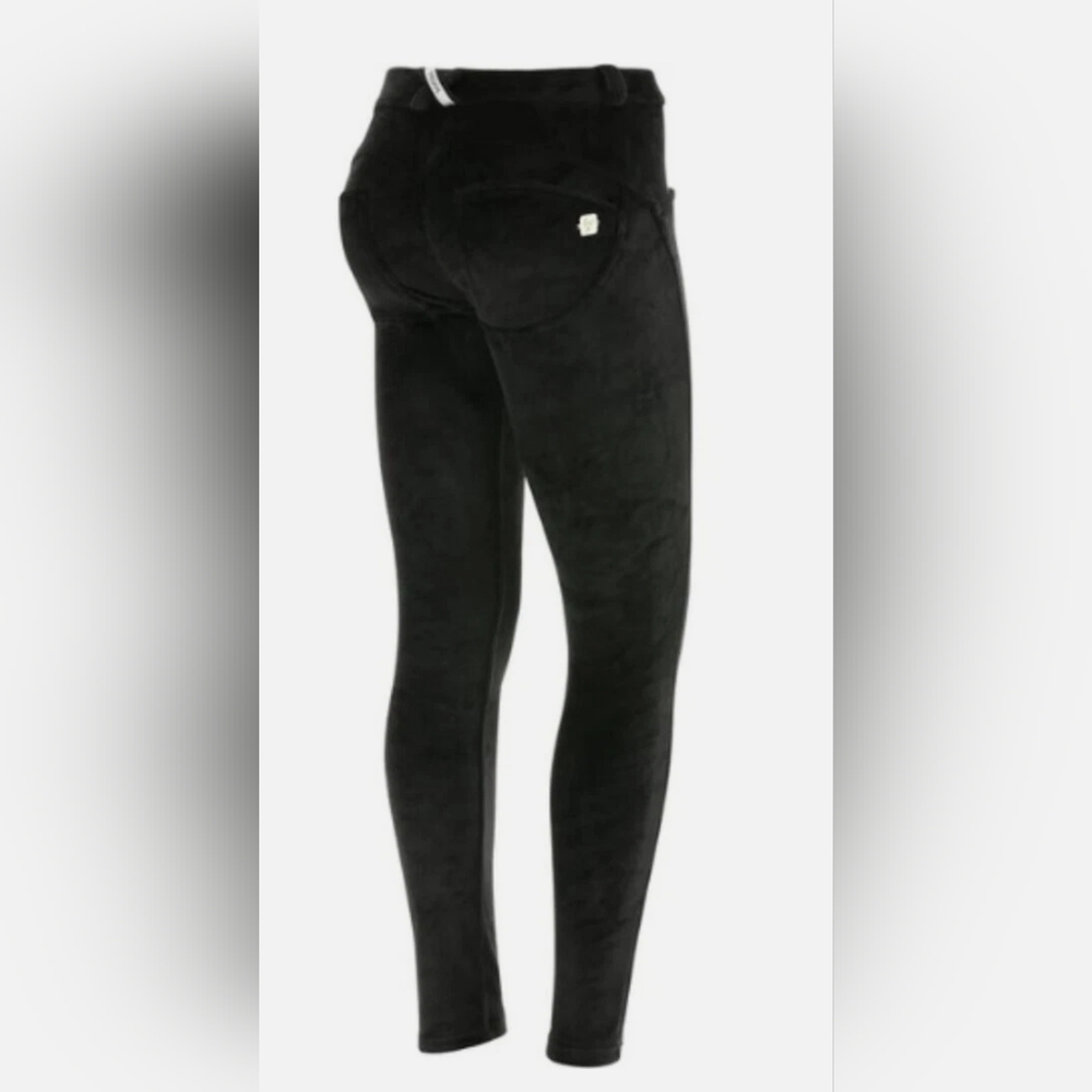 Freddy WRUP Black Velour Shaping Skinny Pants